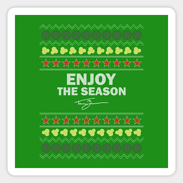 Tanner Zipchen - Enjoy the Season (Holiday Sweater) Magnet by TheClementW